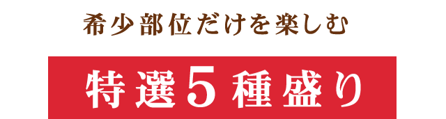 特選5種盛り